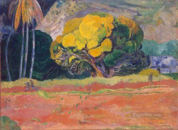 Paul Gauguin Painting - Fatata te moua Al pie de una montaña Postimpresionismo Primitivismo Paul Gauguin